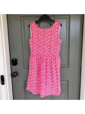 Vineyard Vines Girls‎ Shell Print Tie Back Dress Size 14